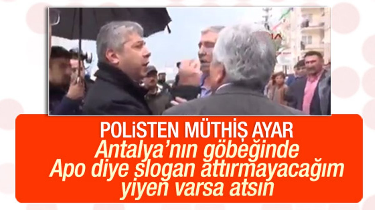 Polisten HDP'lilere sert tepki