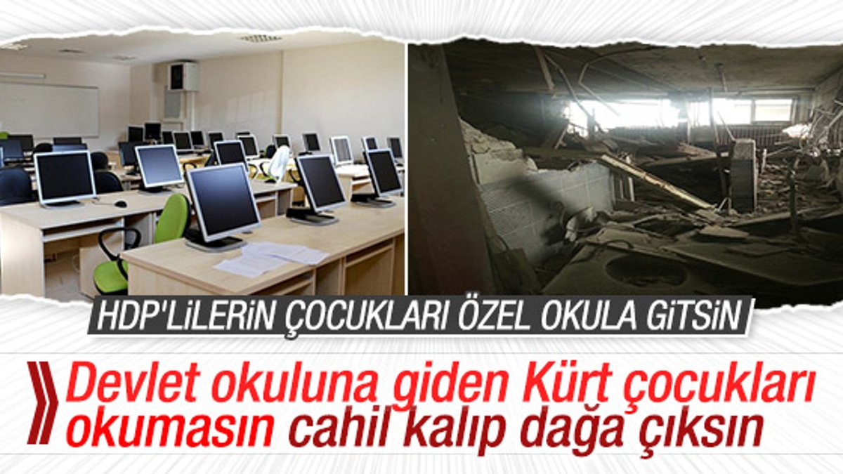 PKK'lılar modern donanımlı okulu harabeye çevirdi