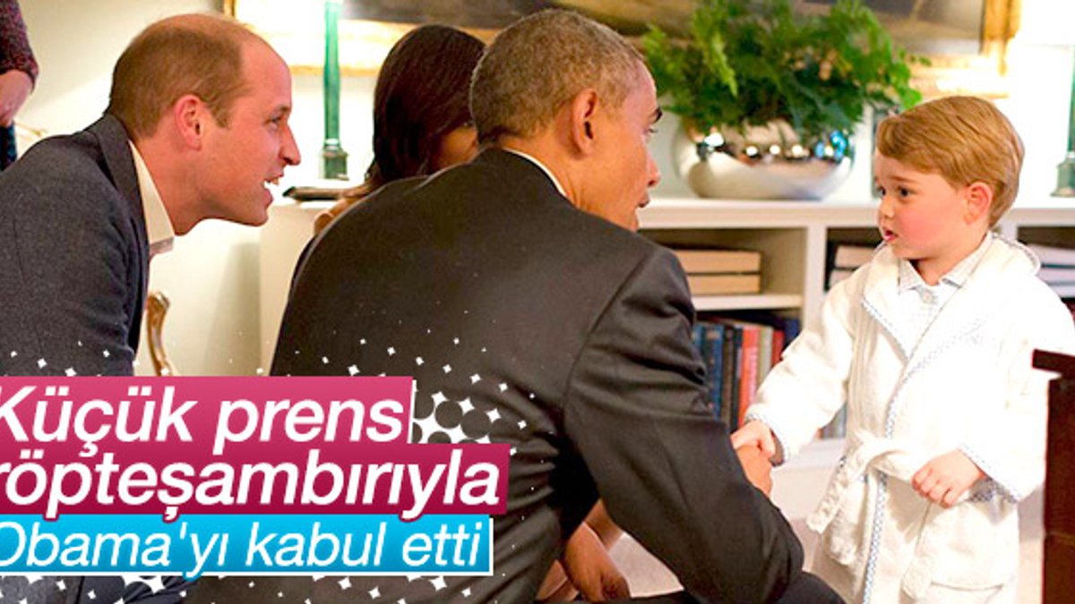 Küçük Prens George Obama'yı karşıladı