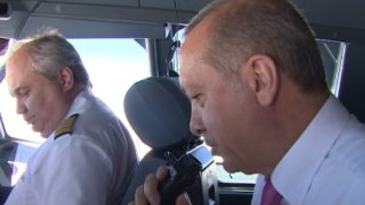 Cumhurbaşkanı Erdoğan kokpitten kuleye seslendi