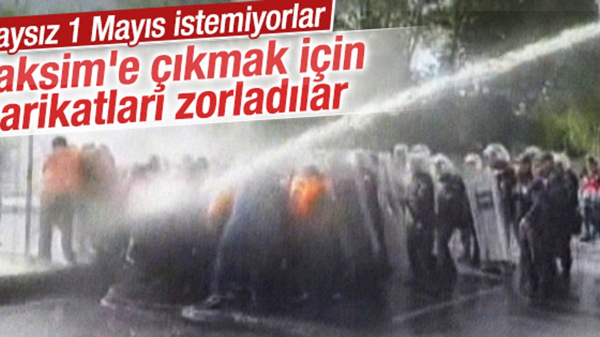 Taksim'e yürümek isteyen gruba polis müdahale etti