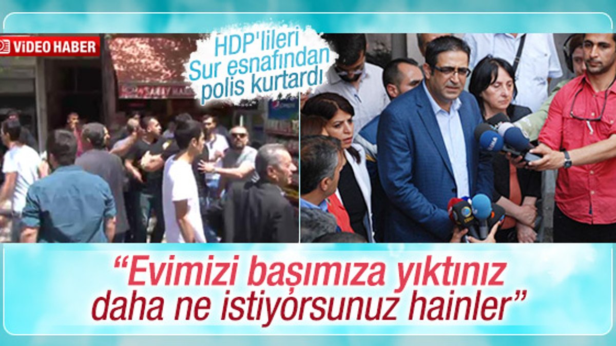 HDP'li İdris Baluken ve heyeti Sur'da protesto edildi
