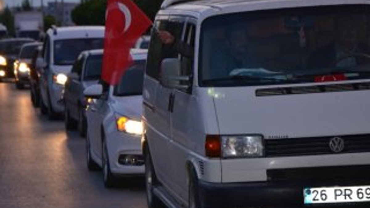 Eskişehir'de şehit evine 150 araçlık taziye konvoyu