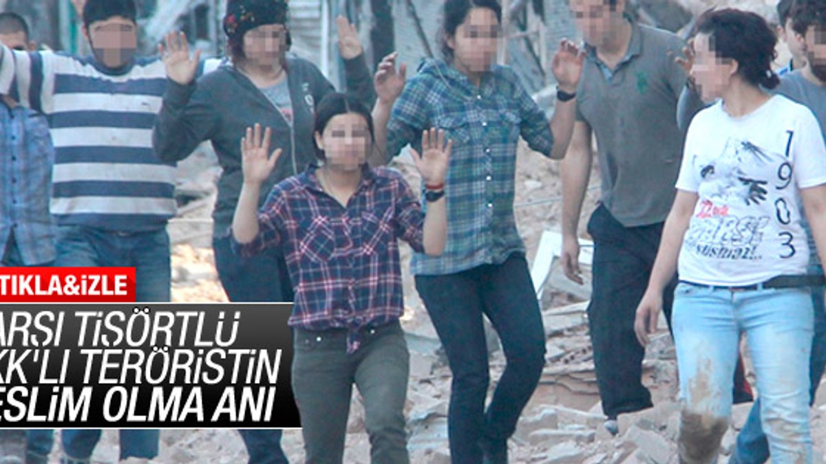 Nusaybin'deki 25 teröristin teslim olma anı