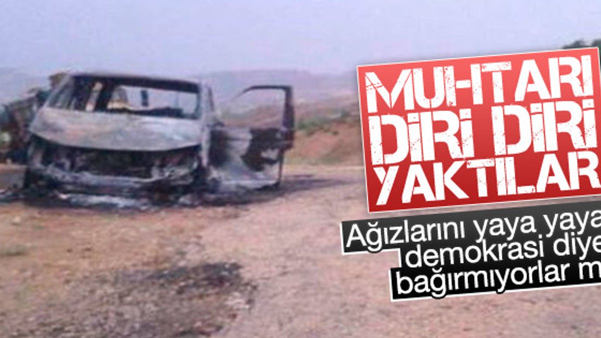 Mardin'de PKK'lılar kaçırdığı muhtarı yakarak öldürdü