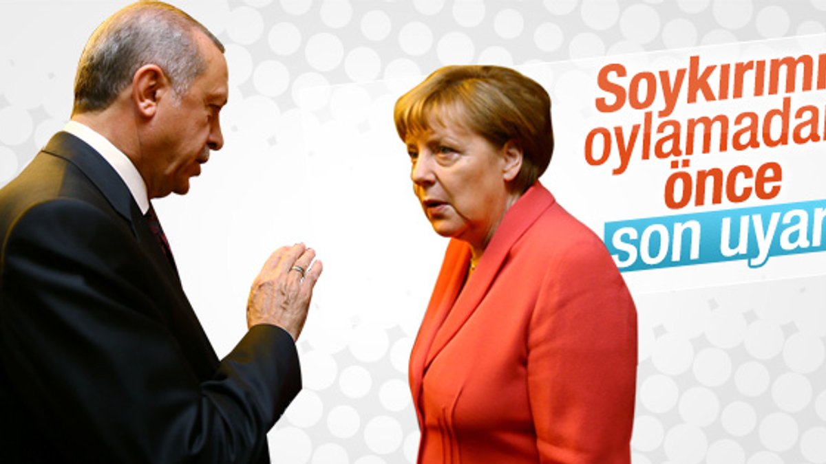 Erdoğan, Merkel ile telefonda Ermeni tasarısını konuştu