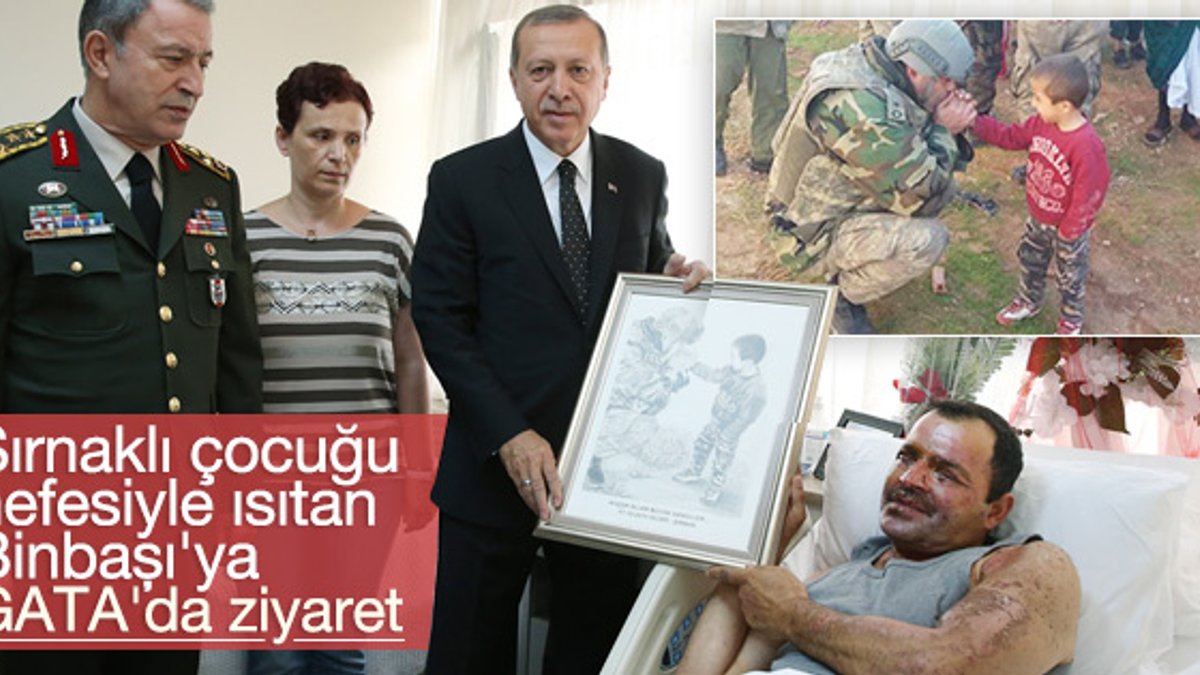 Cumhurbaşkanı Erdoğan'dan Binbaşı Tetik'e ziyaret