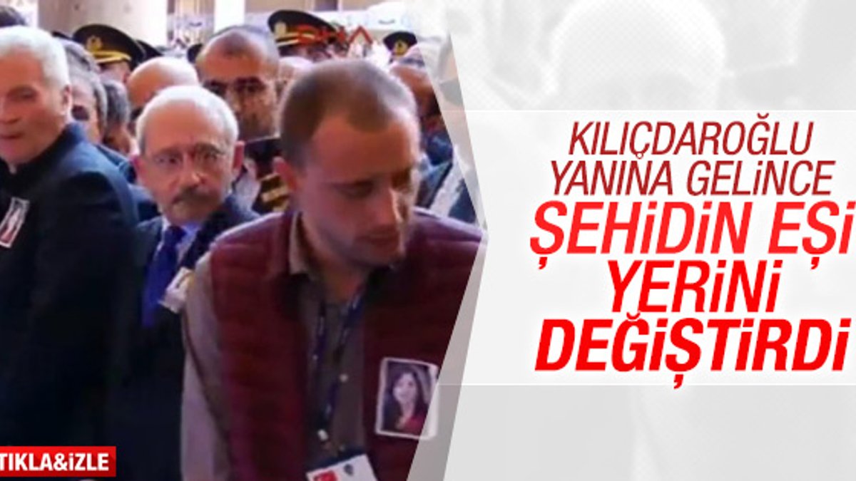 Şehidin eşi cenazede Kılıçdaroğlu'nun yanında durmadı