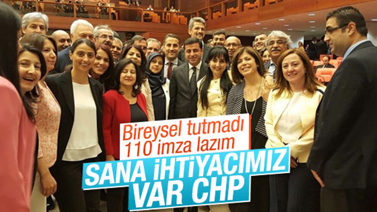 HDP 110 imza için CHP'den destek istedi