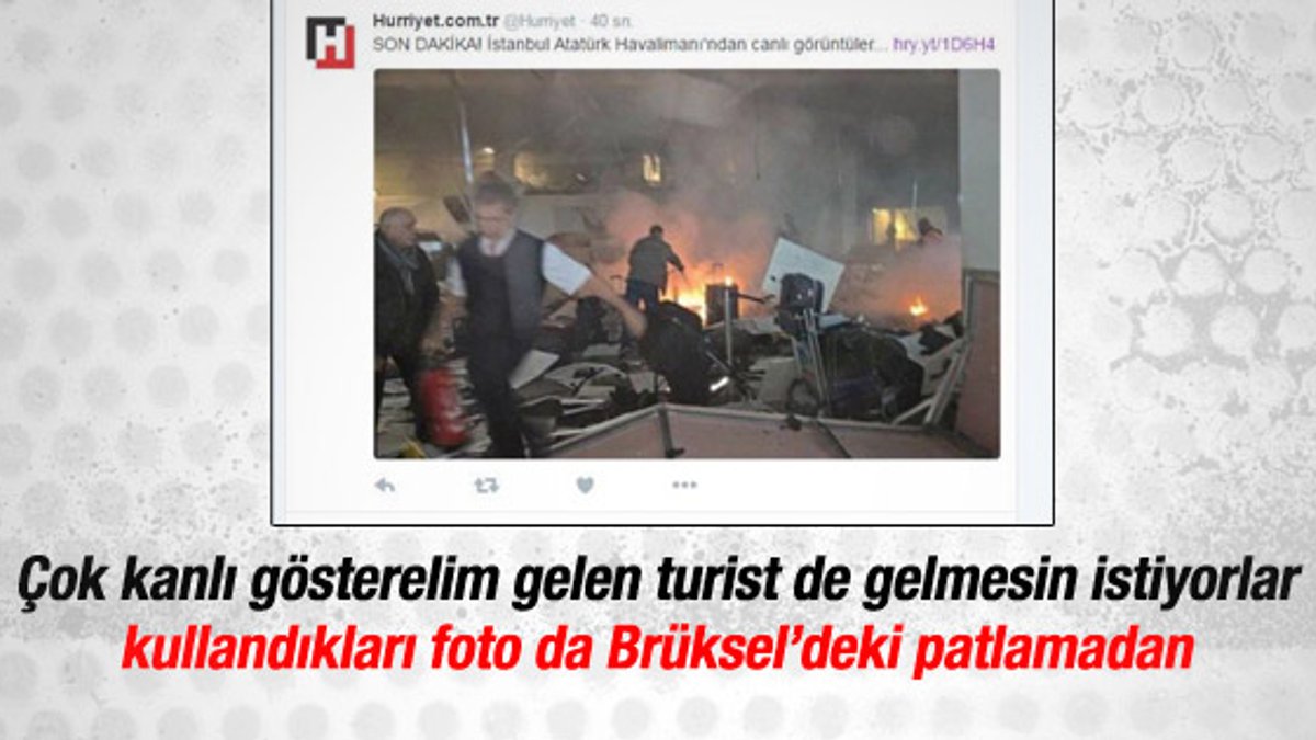 Hürriyet'in kullandığı fotoğraf Brüksel patlamasından