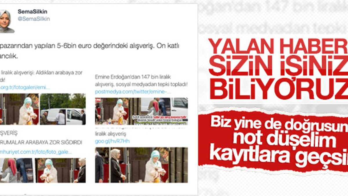 Emine Erdoğan 147 bin liralık alışveriş yaptı yalanı