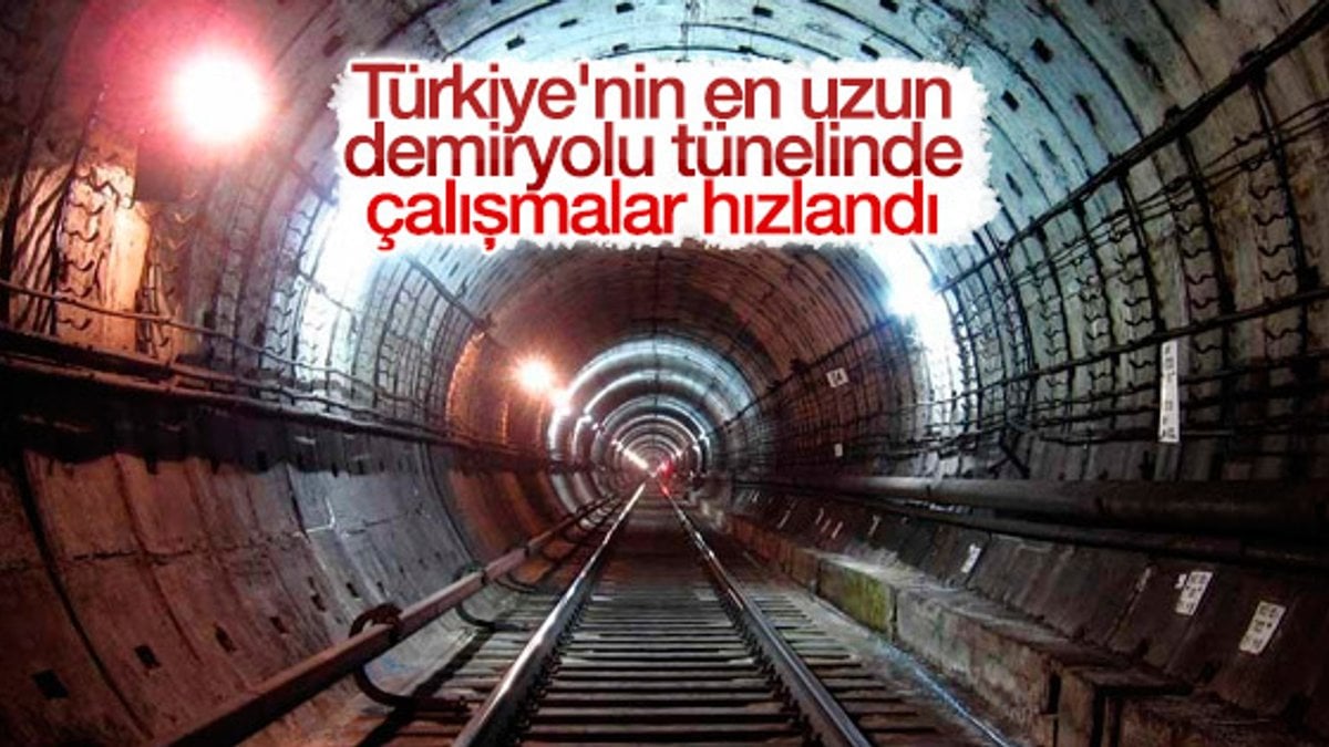 Türkiye'nin en uzun tünelinde çalışmalar hızlandı