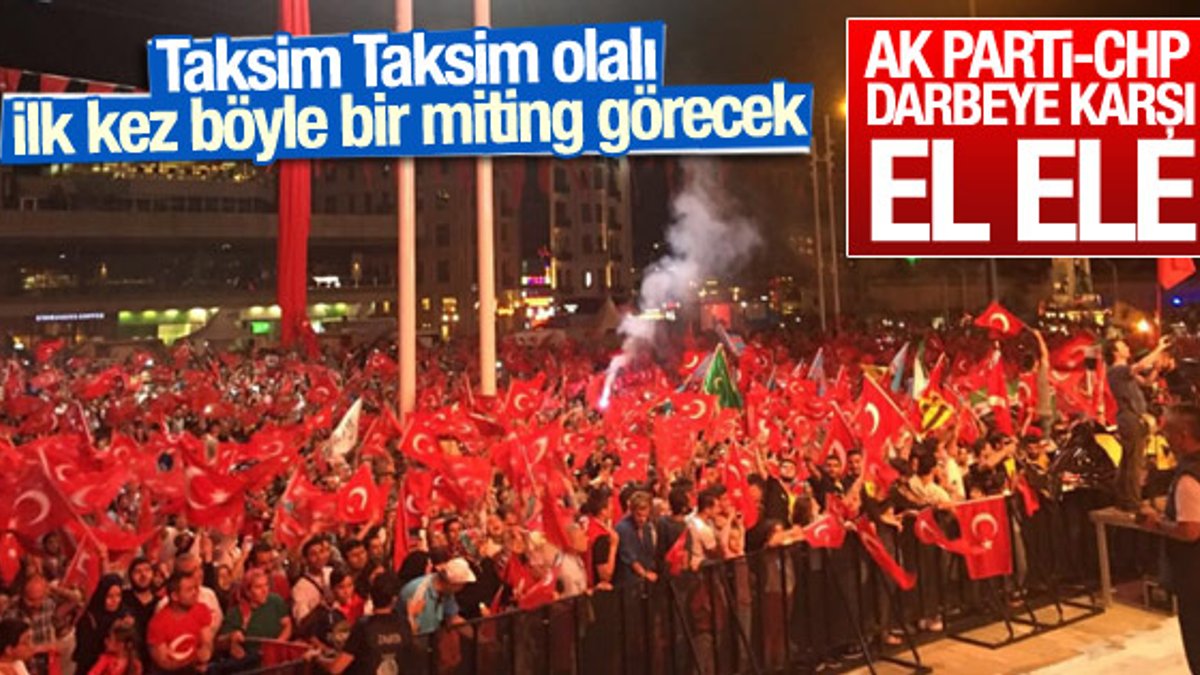 Taksim'de AK Parti-CHP buluşması