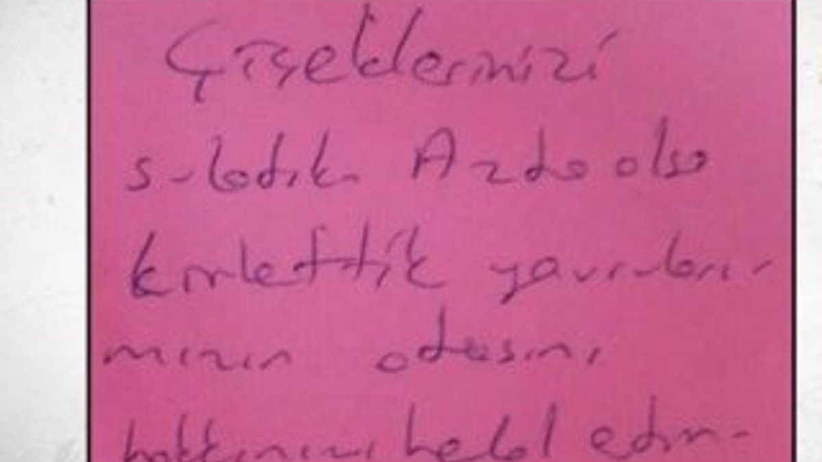 TRT’yi darbecilerden temizleyen polisler not bıraktı