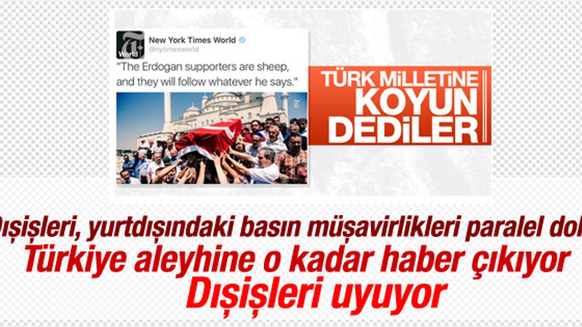Dışişleri Türkiye aleyhinde çıkan haberlere sessiz