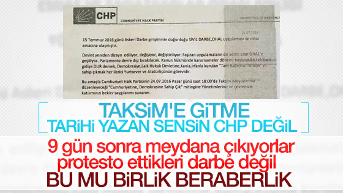 CHP'nin derdi darbe değil hükümet