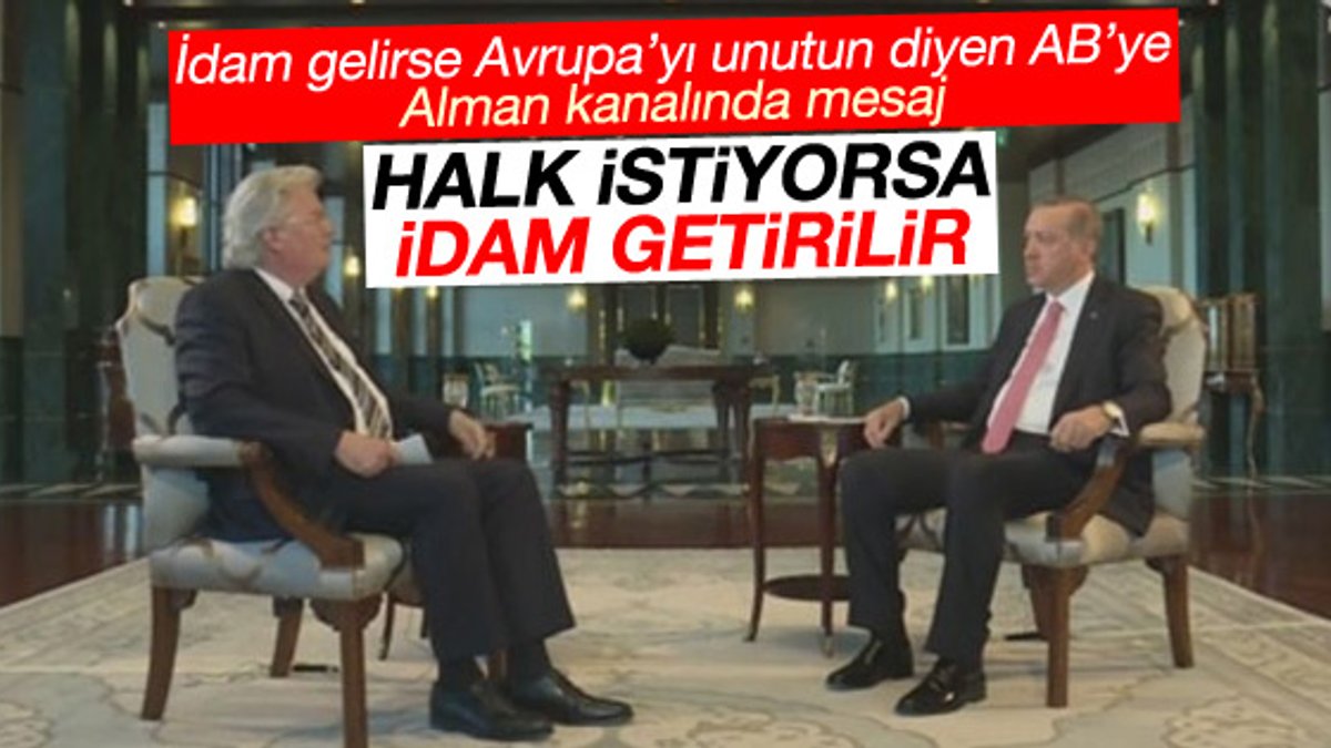 Cumhurbaşkanı Erdoğan ARD'ye konuştu