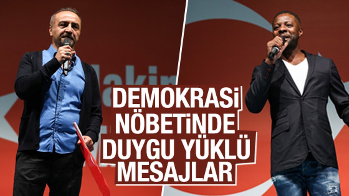 Yılmaz Erdoğan ve Nouma demokrasi nöbetinde