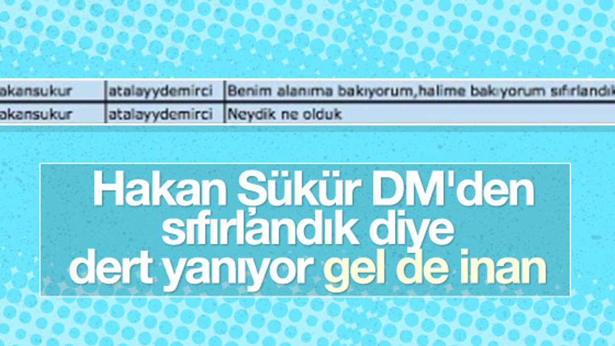 Hakan Şükür'den Atalay Demirci'ye: Beni kullanıp attılar