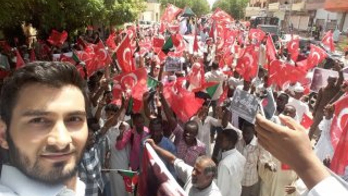 Sudan'da Türkiye'ye destek yürüyüşü