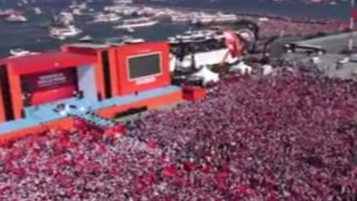 Yenikapı miting alanı drone'la görüntülendi