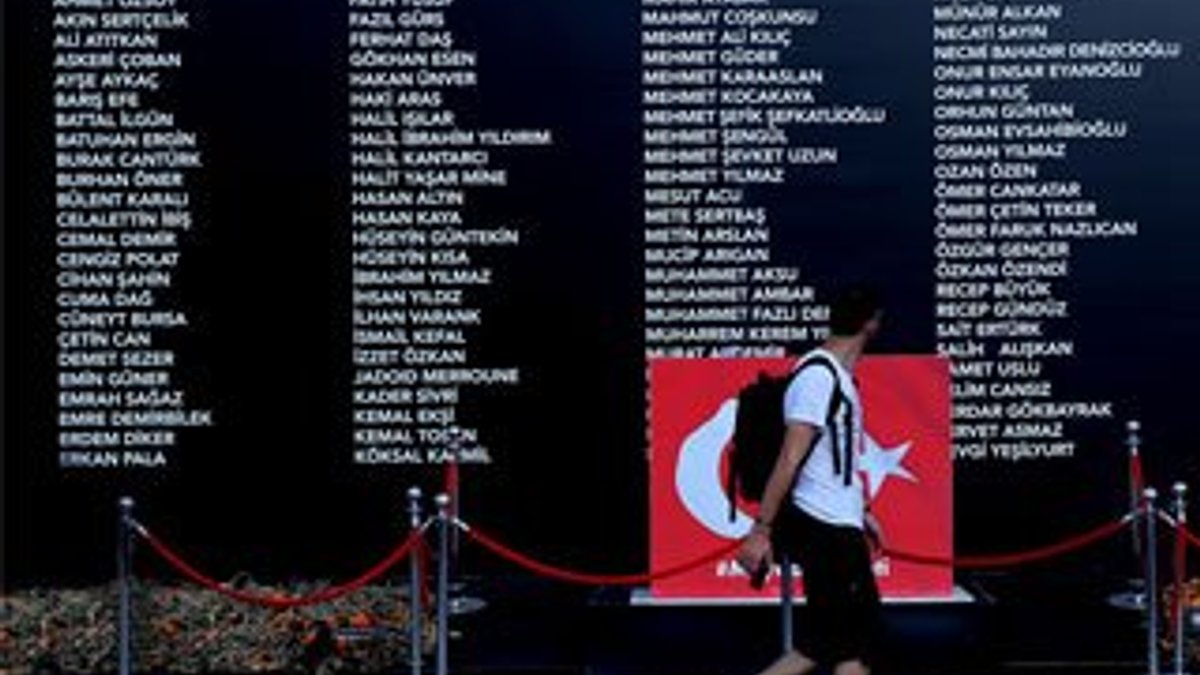 15 Temmuz Şehitleri'nin isimleri Taksim'de