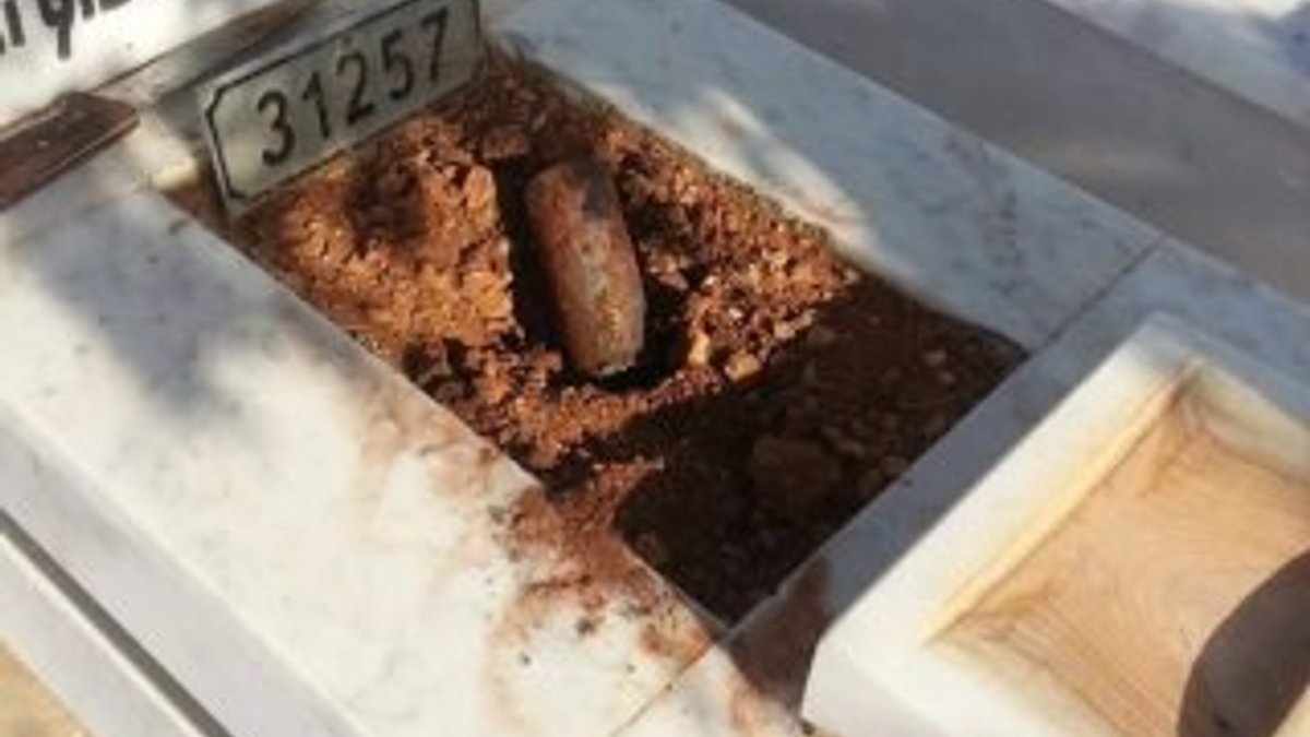 Gaziantep'te çocuk mezarından bomba çıktı