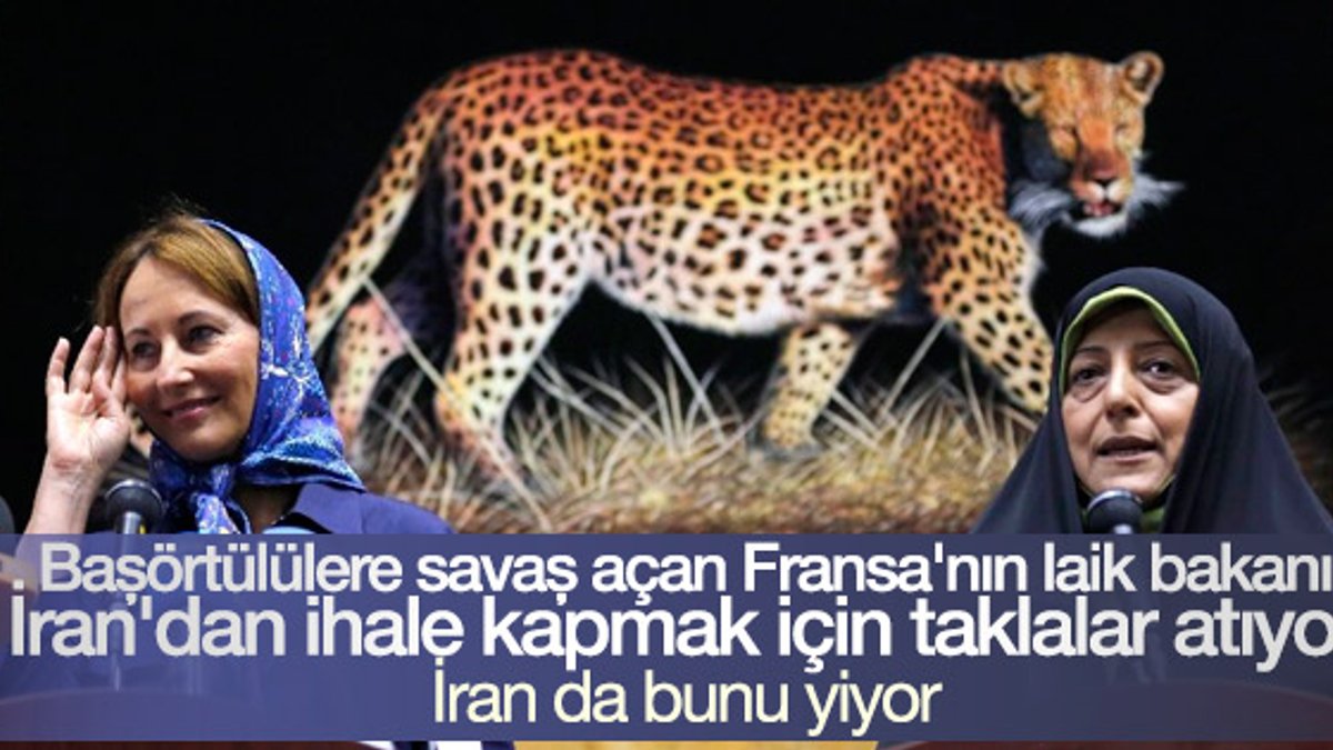 Fransız Bakan İran'da tesettüre girdi