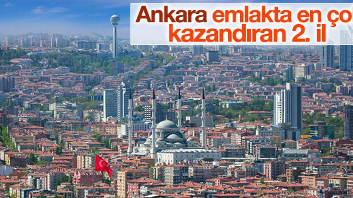 Emlakta en çok kazandıran 2. il Ankara oldu