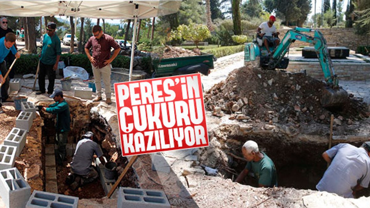 Şimon Peres'in mezarı kazıldı