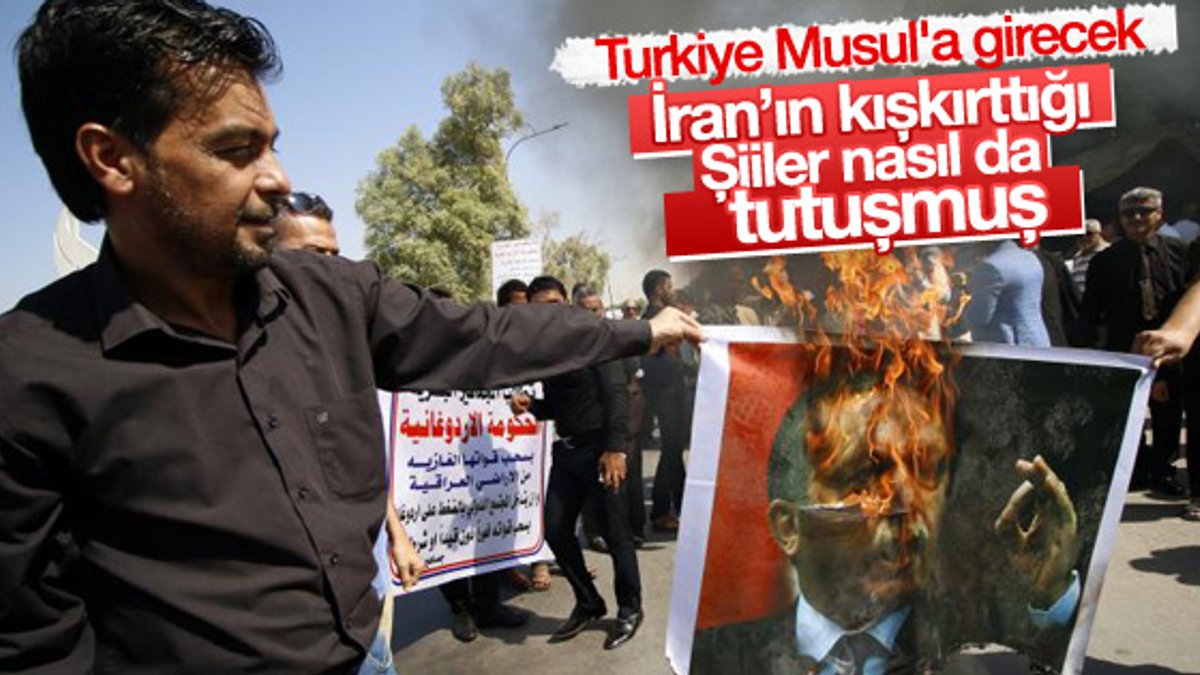 Irak'ta Erdoğan'ın posteri yakıldı