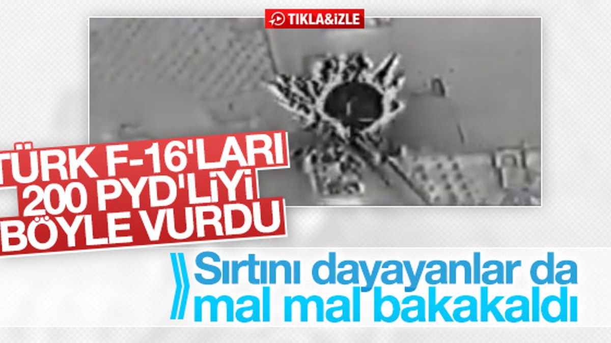 Türk jetlerinin PYD'li teröristleri vurma anı