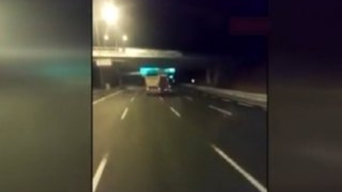 Trafikte zikzaklar çizen hafriyat kamyonu şoförü yakalandı