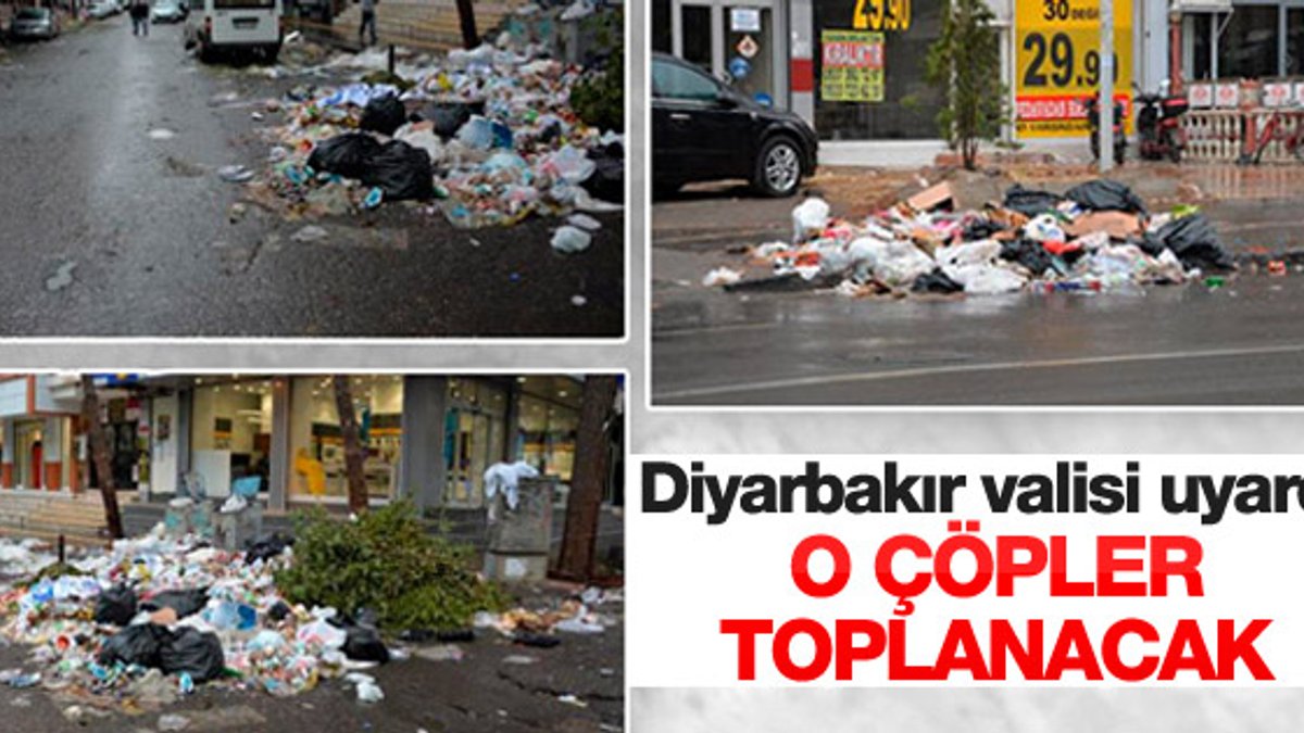 Diyarbakır Valisinden belediyelere çöp uyarısı