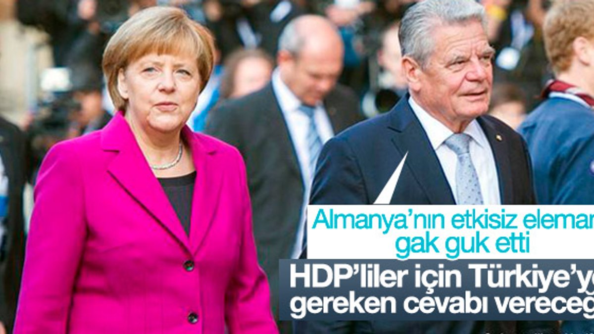 HDP aşığı Alman Cumhurbaşkanı Gauck'tan Türkiye'ye tehdit
