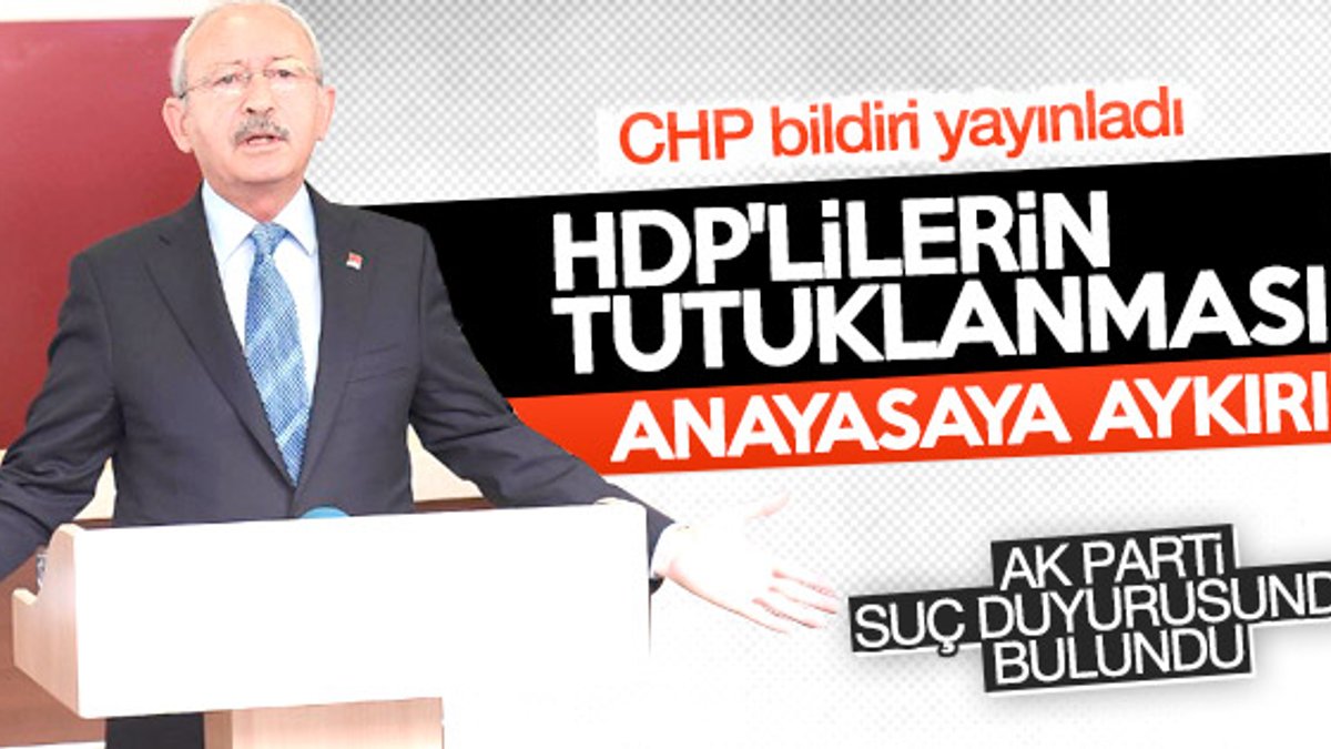 CHP, PM bildirisini yayınladı