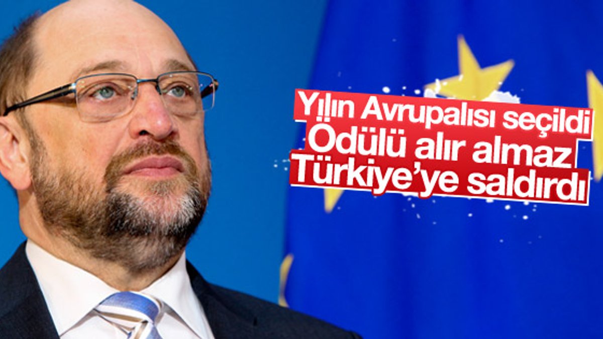 Martin Schulz ödül töreninde Türkiye'ye saldırdı