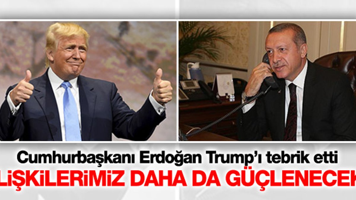 Cumhurbaşkanı Erdoğan Trump'ı tebrik etti