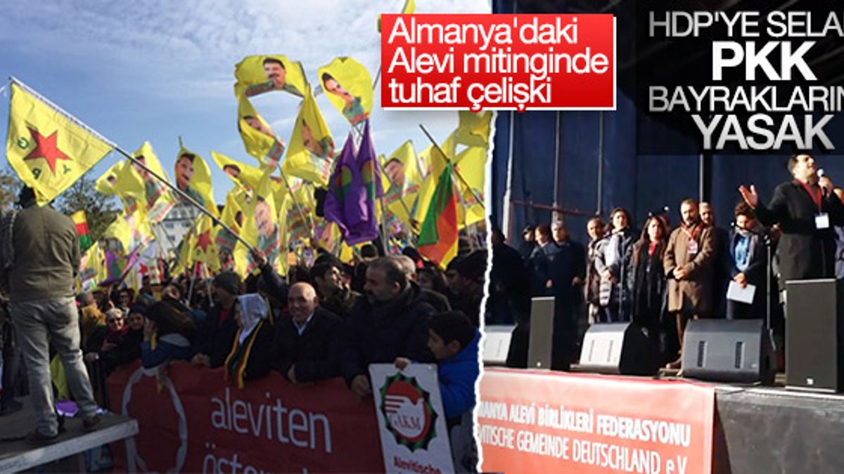 Almanya'daki Alevi mitinginde Öcalan posteri gerginliği