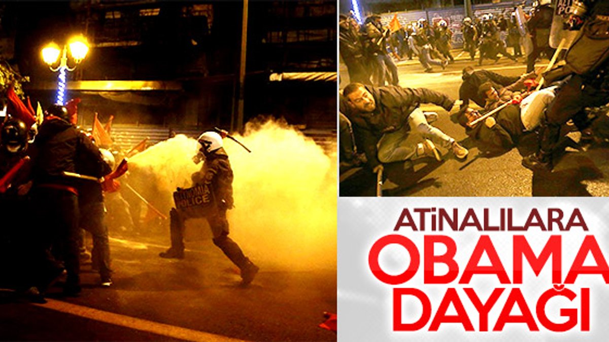 Atina'da Obama'nın ziyaretine karşı gösteri