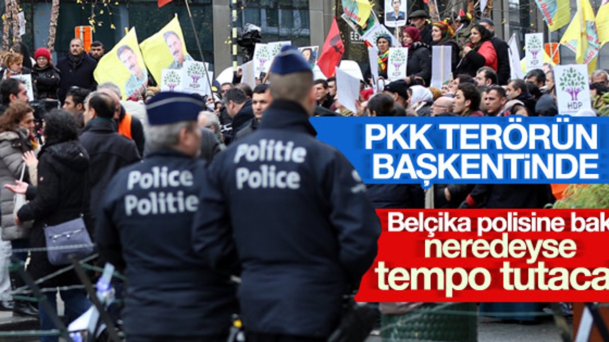 Belçika'da PKK gösterisi
