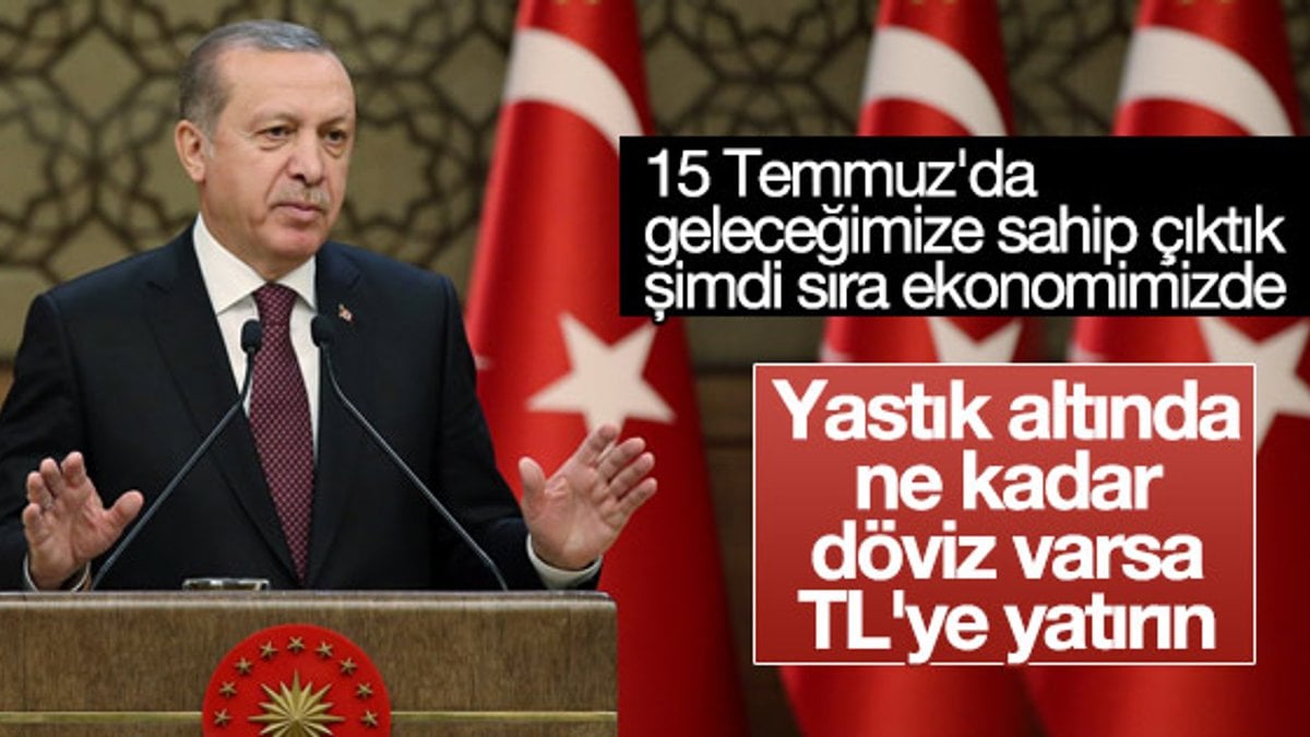 Erdoğan: Yastık altındakileri TL'ye çevirin