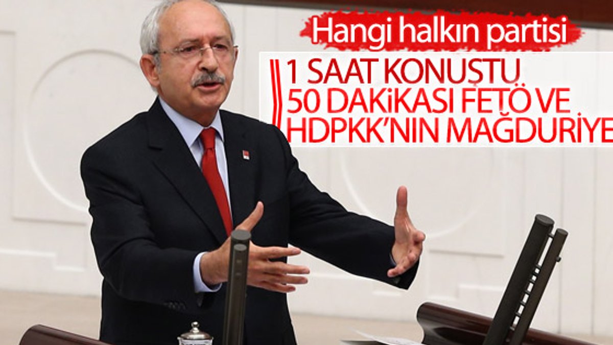 Kılıçdaroğlu bütçe görüşmelerinde konuştu