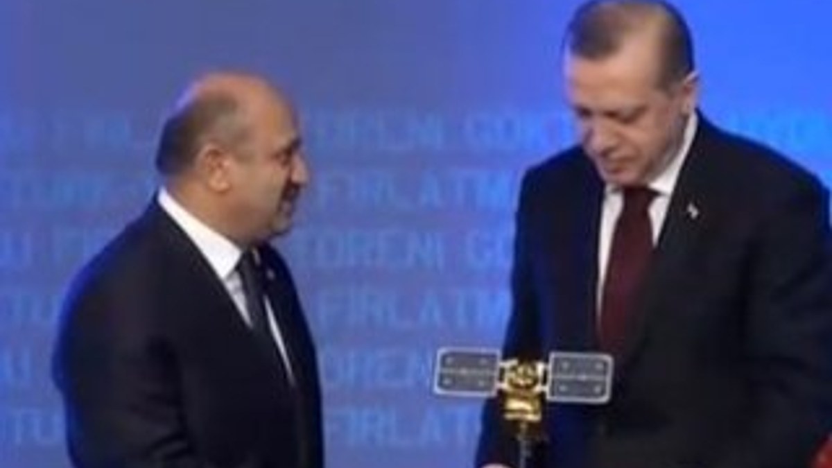 Cumhurbaşkanı Erdoğan Göktürk-1 uydusu töreninde