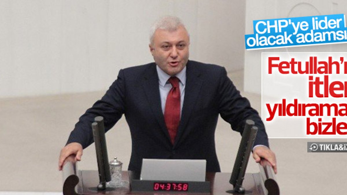 Tuncay Özkan Meclis kürsüsünde slogan attı