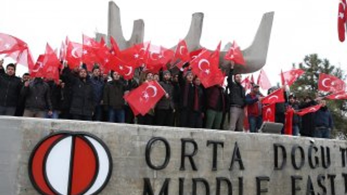 ODTÜ'de teröre karşı protesto