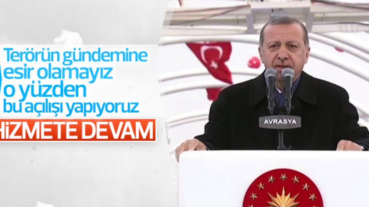 Erdoğan'ın Avrasya Tüneli konuşması