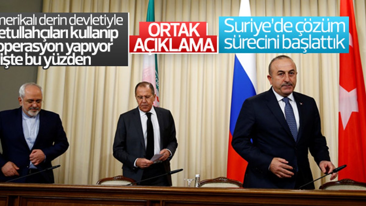Türkiye, Rusya ve İran'dan ortak Suriye kararı