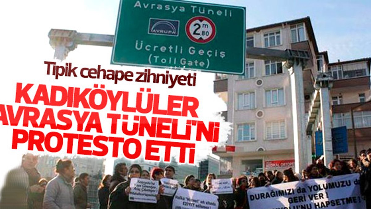 Avrasya Tüneli'ni protesto ettiler