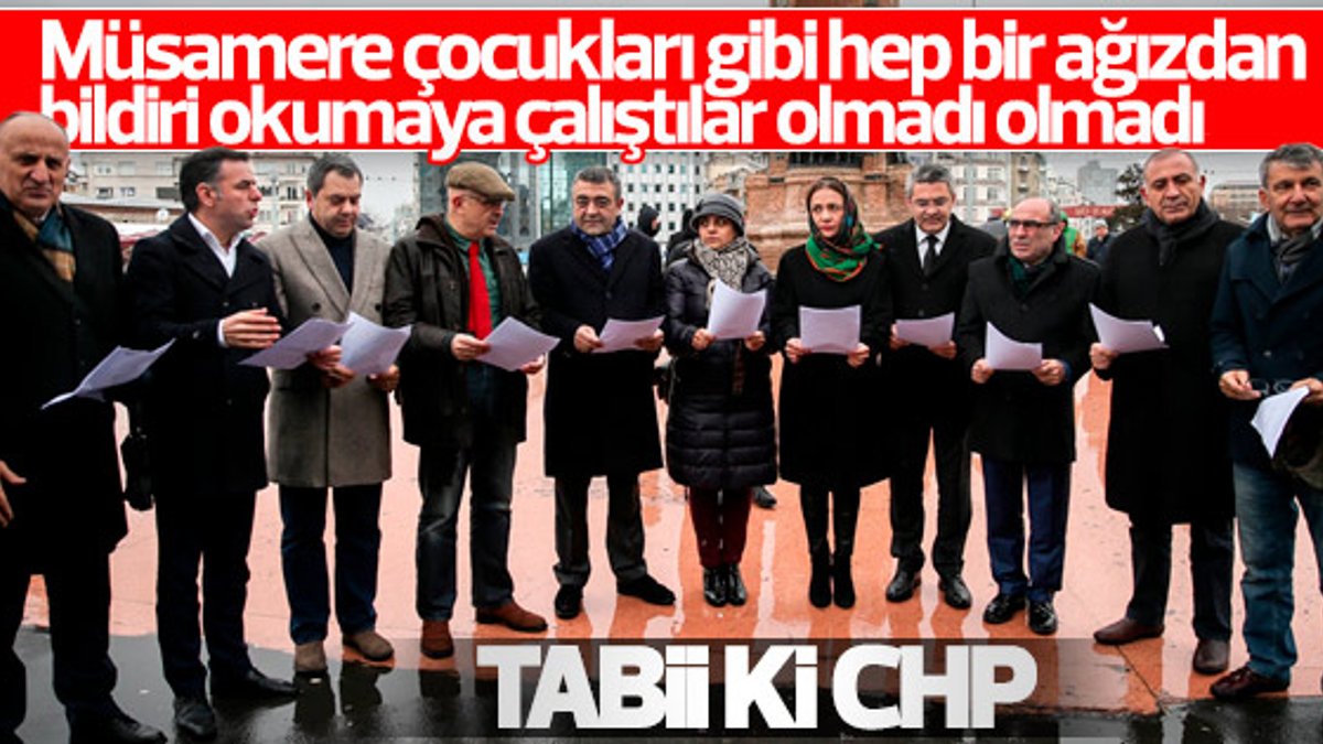 Eş zamanlı protestoda senkronize olamayan CHP'liler